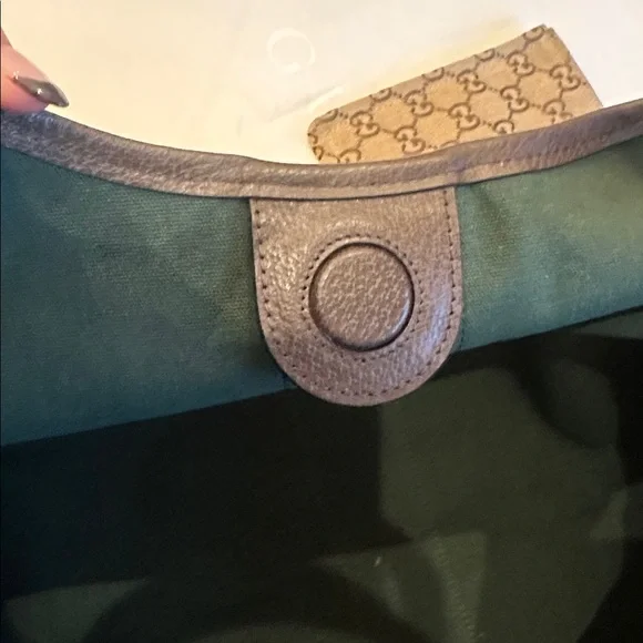 NWOT Look a like Gucci Brown Shoulder Bag with Green and Red Stripes - Picture 7 of 14